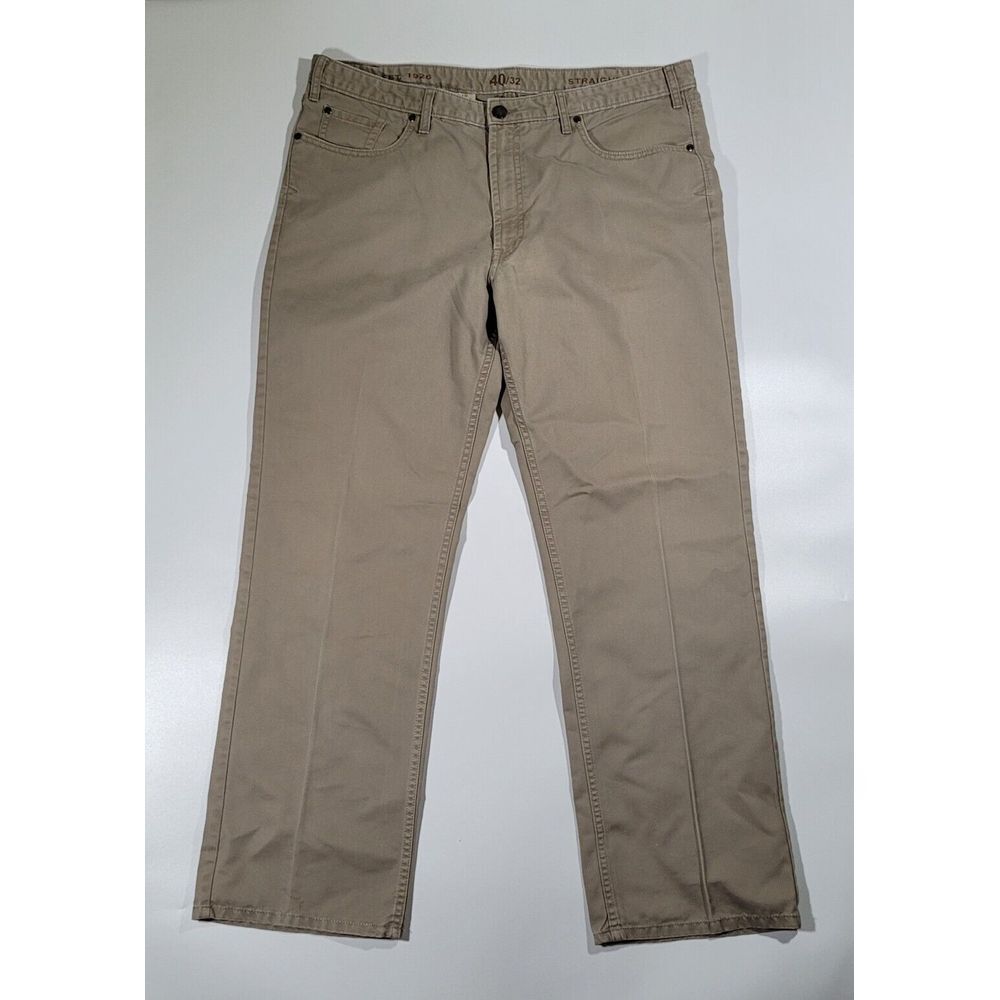 Haggar Est.‎ 1926 Pants for Men- W40 X L32 Tan Straight Fit Pants